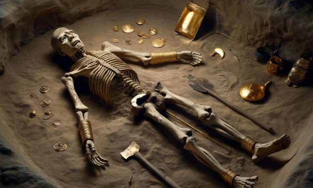 A grave upends history: humanity’s first gold jewellery was here
