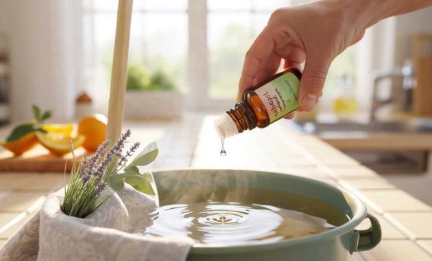 Add just two drops to your mop bucket and your home will smell amazing for days, no vinegar, no lemon needed