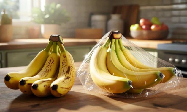 Bananas stay fresh for 2 weeks without going brown if kept with 1 household item