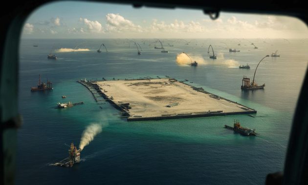 By dumping millions of tonnes of sand into the ocean for over a decade, China has succeeded in creating entirely new islands from scratch