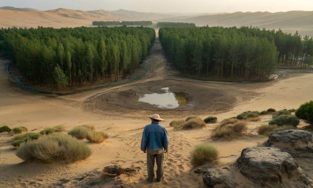 China’s billion-tree project is slowing desert expansion, but scientists warn it may be quietly damaging fragile ecosystems