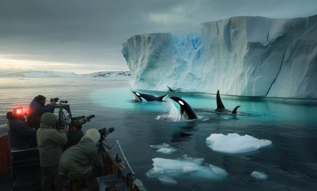 Emergency declared in Greenland after researchers spot orcas breaching unusually close to melting ice shelves
