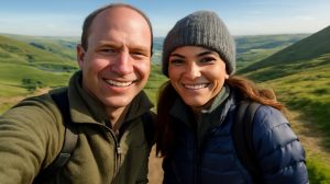 A beautiful selfie with the Princess of Wales during a wellbeing walk in the Peak District yesterday