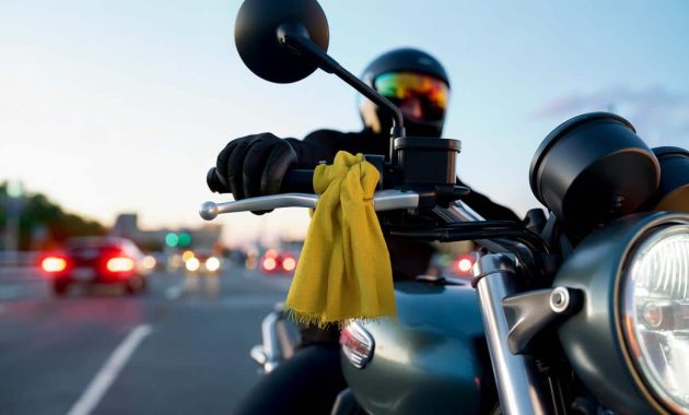 Here’s what a yellow rag tied to a motorbike’s handlebar really means, and why riders use this little-known signal