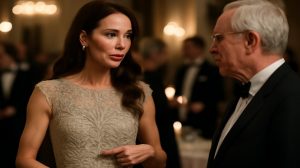 In an elegant embroidered evening gown, Kate Middleton once again champions British craftsmanship at a high-profile diplomatic dinner