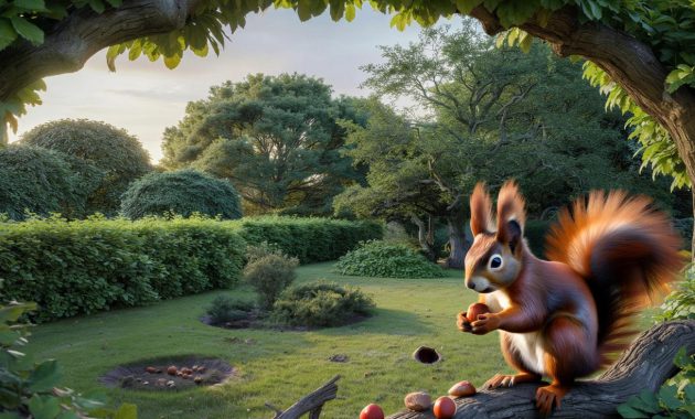 If a red squirrel crosses your garden, it means it has become more than just a lawn (do not chase it away)