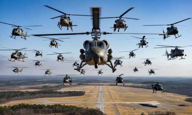 The United States hits hard: 32 helicopters in the sky, a military record