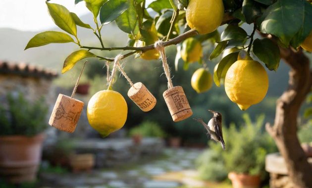 Why gardeners hang cork stoppers on lemon branches